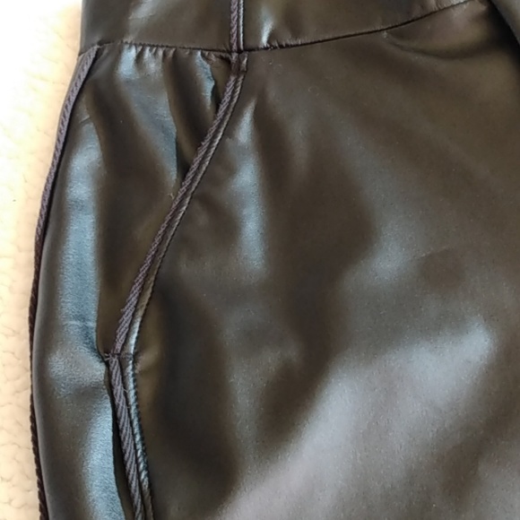 Wit & Wisdom Black Faux Leather Pants Elastic Waist / Pockets Extra Small - Picture 15 of 16